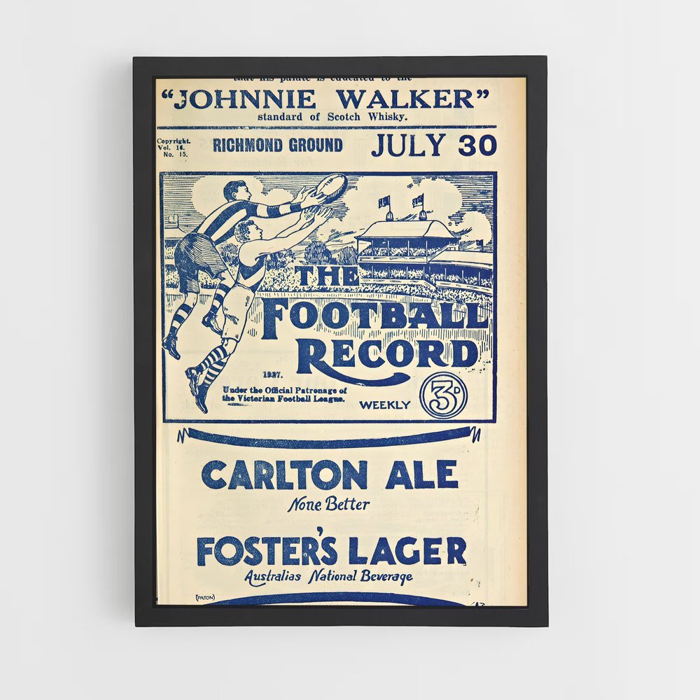 Poster L'Histoire du Footy – affiche Football australien (vue 2)